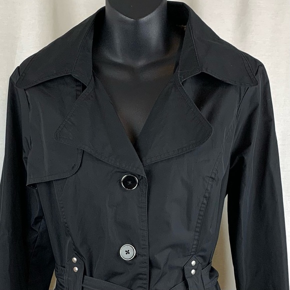 Weathertamer Black Trench coat , Size M - Picture 2 of 7